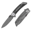Dreamtech D9610CD Damascus Pocket Knife – Titanium + Carbon Fiber