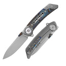 Dreamtech D9610ZM – M390 Drop Point Damascus Titanium+Zirconium Knife