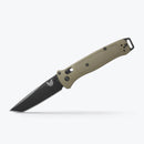 Benchmade Bailout 537BK-06 AXIS Lock 3.38" Black Cerakote CPM-S30V Tanto Ranger Green Grivory Handles