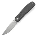 Tenable Einar T2072A3 – 3.13" Stonewashed Nitro-V Drop Point Blade, Black Micarta Handle