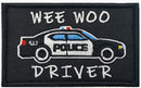Wee Woo Driver Police Car Embroidered Morale Patch E-YJC2 front view – 3.15″ x 1.97″ patrol car embroidered patch