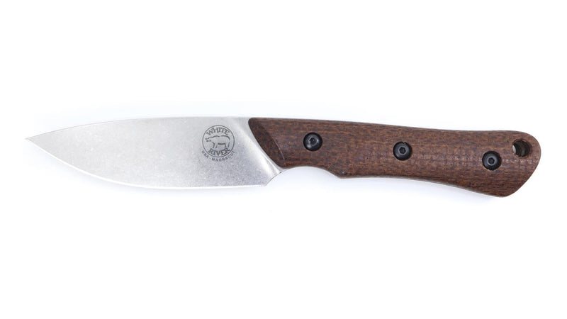 White River Smith & Sons Brave – CPM Magnacut Knife, Natural Burlap Micarta Handle, Kydex Sheath (USA Made)