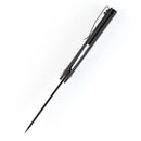 Kansept Integra T1042A2 – 3.63" Stonewashed 154CM Drop Point Blade, Black G10 Handle, Frame Lock – Designed by JK Knives