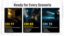 Nitecore EDC07 high CRI color temperature modes - CRI 97 3000K warm, CRI 83 4500K neutral, CRI 73 6500K cool