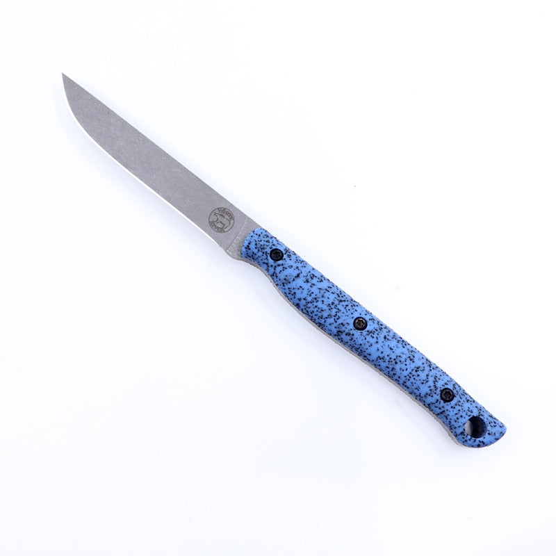 White River Knife & Tool Exodus 3 – 3.15" CPM S35VN Fixed Blade Knife Custom Classic Blue GripX