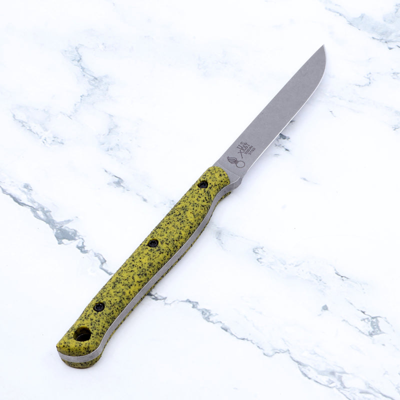 White River Knife & Tool Exodus 3 – 3.15" CPM S35VN Fixed Blade Knife Custom Yellow GripX