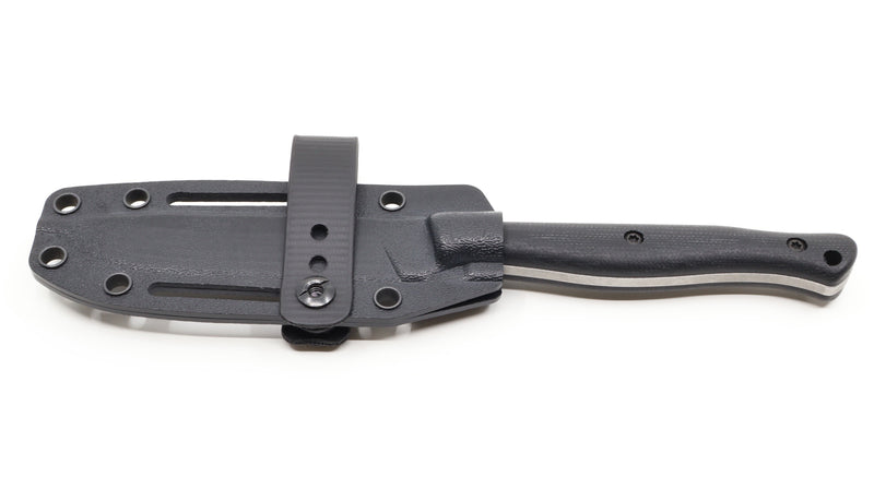 White River Exodus 4 Jackalope Fixed Blade Knife – 3.88" S35VN Steel, Black Canvas Micarta, USA Made