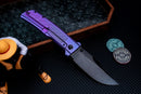 Bison Blackwash CPM S35VN Purple Anodized Titanium with Frag Pattern