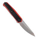 Kansept Integra T1042A3 – 3.63" Stonewashed 154CM Drop Point Blade, Red & Black G10 Handle, Liner Lock – Designed by JK Knives