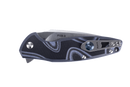 Ruike P105-K Folding Knife 3.6" Satin 14C28N Grey/Black G-10 Handles Liner Lock