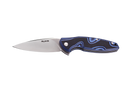 Ruike P105-Q Folding Knife 3.6" Satin 14C28N Blue/Black G-10 Handles Liner Lock