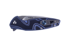 Ruike P105-Q Folding Knife 3.6" Satin 14C28N Blue/Black G-10 Handles Liner Lock
