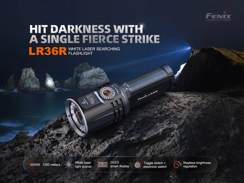 Fenix LR36R 1260m beam LEP Searchlight with LED Semi Floodlight