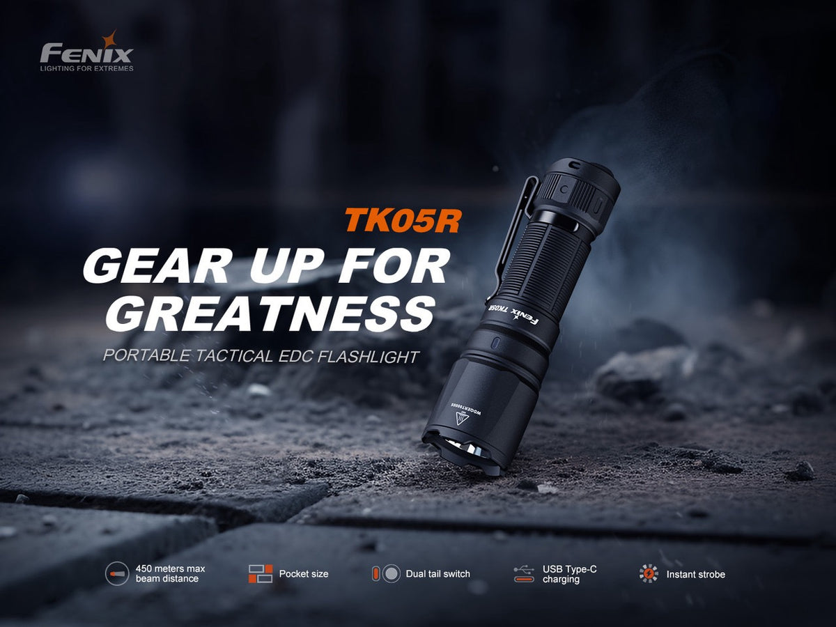 fenix flashlight for predator hunting Fenix TK05R Compact Tactical EDC Flashlight