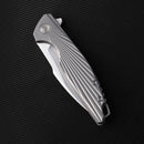 FerraMonster AURORA RAYS FM23002-A – 3.46" M390 Drop Point Titanium Frame Lock Knife