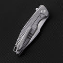 FerraMonster AURORA RAYS FM23002-A – 3.46" M390 Drop Point Titanium Frame Lock Knife