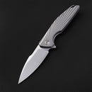 FerraMonster AURORA RAYS FM23002-A – 3.46" M390 Drop Point Titanium Frame Lock Knife
