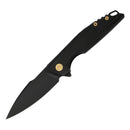 FerraMonster AURORA RAYS FM23002-C – 3.46" M390 Drop Point Black Titanium Frame Lock Knife