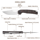 FerraMonster FERROX FM23006-D – 3.5" M390 Satin Blade, Dark Matter Copper FatCarbon & Titanium Frame Lock Knife