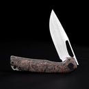 FerraMonster FERROX FM23006-D – 3.5" M390 Satin Blade, Dark Matter Copper FatCarbon & Titanium Frame Lock Knife