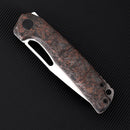 FerraMonster FERROX FM23006-D – 3.5" M390 Satin Blade, Dark Matter Copper FatCarbon & Titanium Frame Lock Knife