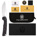 FerraMonster FERROX FM23006-E – 3.5" M390 Satin Blade, Dark Matter Purple FatCarbon & Titanium Frame Lock Knife