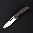 FerraMonster FERROX FM23006-E – 3.5" M390 Satin Blade, Dark Matter Purple FatCarbon & Titanium Frame Lock Knife