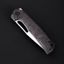 FerraMonster FERROX FM23006-E – 3.5" M390 Satin Blade, Dark Matter Purple FatCarbon & Titanium Frame Lock Knife