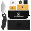 FerraMonster Glideman CP FM23003CP-A – 3.05" Satin 154CM Blade, Black Micarta Liner Lock EDC Knife