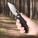 FerraMonster Glideman CP FM23003CP-A – 3.05" Satin 154CM Blade, Black Micarta Liner Lock EDC Knife