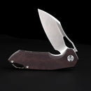 FerraMonster Glideman CP FM23003CP-B – 3.05" Satin 154CM Blade, Red Micarta Liner Lock EDC Knife