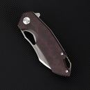 FerraMonster Glideman CP FM23003CP-B – 3.05" Satin 154CM Blade, Red Micarta Liner Lock EDC Knife