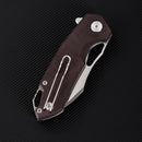 FerraMonster Glideman CP FM23003CP-B – 3.05" Satin 154CM Blade, Red Micarta Liner Lock EDC Knife