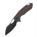FerraMonster Glideman CP FM23003CP-D – 3.05" Black Stonewash 154CM Blade, OD Green Micarta Liner Lock Knife