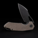 FerraMonster Glideman CP FM23003CP-D – 3.05" Black Stonewash 154CM Blade, OD Green Micarta Liner Lock Knife