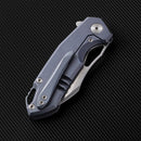 FerraMonster GLIDEMAN FM23003-A – 3.05" M390 Frame Lock Blue Stonewash Titanium Knife