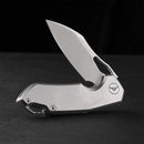 FerraMonster GLIDEMAN FM23003-B – 3.05" M390 Frame Lock Grey Titanium Knife