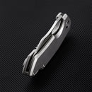 FerraMonster GLIDEMAN FM23003-B – 3.05" M390 Frame Lock Grey Titanium Knife