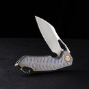 FerraMonster GLIDEMAN FM23003-D – 3.05" M390 Frame Lock Flamed Titanium Knife