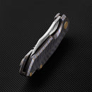 FerraMonster GLIDEMAN FM23003-D – 3.05" M390 Frame Lock Flamed Titanium Knife