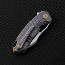 FerraMonster GLIDEMAN FM23003-D – 3.05" M390 Frame Lock Flamed Titanium Knife