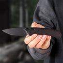 FerraMonster Spectrum CP FM23004CP-B – 3.31" Black Stonewash 154CM Blade, Red Micarta Crossbar Lock EDC Knife