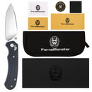 FerraMonster Spectrum CP FM23004CP-C – 3.31" Stonewashed 154CM Blade, Blue Micarta Crossbar Lock EDC Knife