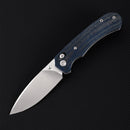 FerraMonster Spectrum CP FM23004CP-C – 3.31" Stonewashed 154CM Blade, Blue Micarta Crossbar Lock EDC Knife