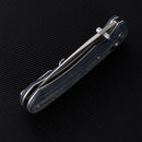 FerraMonster Spectrum CP FM23004CP-C – 3.31" Stonewashed 154CM Blade, Blue Micarta Crossbar Lock EDC Knife