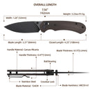 FerraMonster Spectrum CP FM23004CP-D – 3.31" Black Stonewash 154CM Blade, OD Green Micarta Crossbar Lock Knife