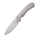 FerraMonster Spectrum FM23004-A – 3.31" Satin M390 Blade, Grey Titanium Crossbar Lock EDC Knife