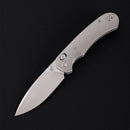 FerraMonster Spectrum FM23004-A – 3.31" Satin M390 Blade, Grey Titanium Crossbar Lock EDC Knife