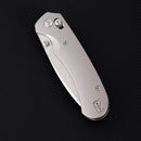 FerraMonster Spectrum FM23004-A – 3.31" Satin M390 Blade, Grey Titanium Crossbar Lock EDC Knife