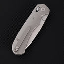 FerraMonster Spectrum FM23004-A – 3.31" Satin M390 Blade, Grey Titanium Crossbar Lock EDC Knife